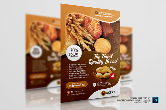 Bakeshop Flyer in Flyer Templates - product preview 2
