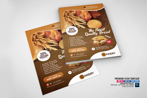 Bakeshop Flyer in Flyer Templates - product preview 3