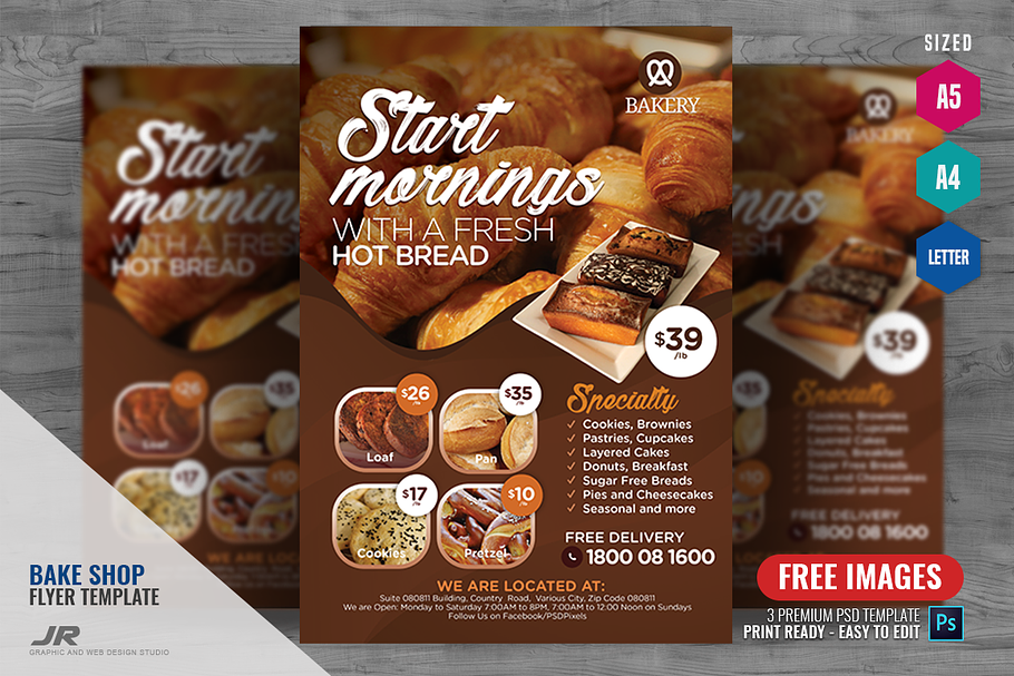 Bakery and Bakeshop Flyer in Flyer Templates - product preview 8