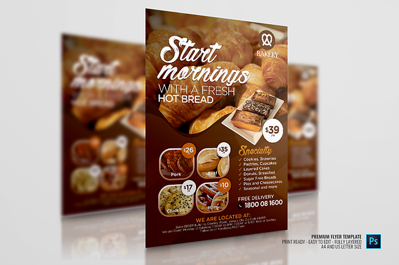 Bakery and Bakeshop Flyer in Flyer Templates - product preview 2