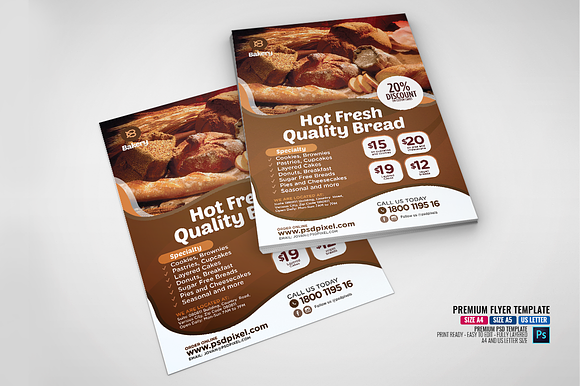 Bakery Services Flyer in Flyer Templates - product preview 1