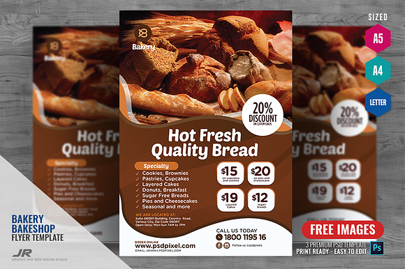 Bakery Services Flyer in Flyer Templates - product preview 2