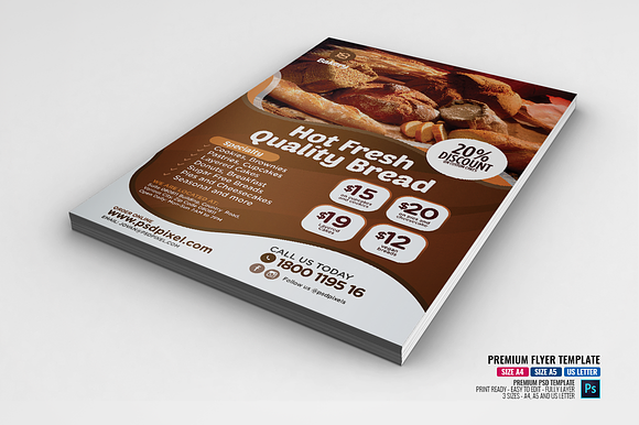 Bakery Services Flyer in Flyer Templates - product preview 3