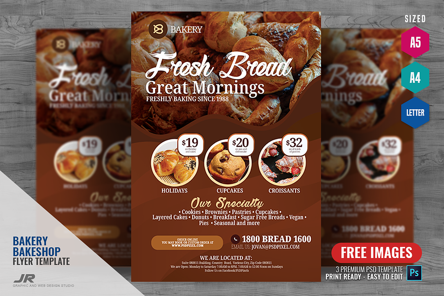 Bakeshop Services Flyer in Flyer Templates - product preview 8