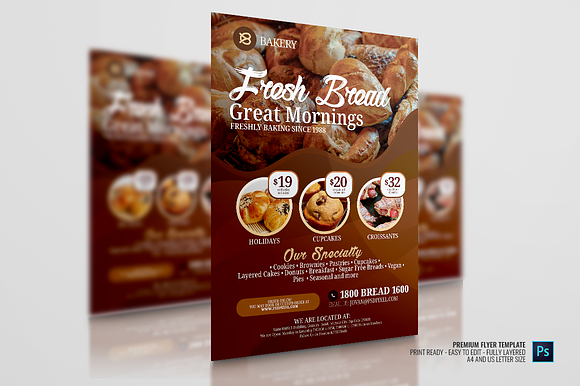 Bakeshop Services Flyer in Flyer Templates - product preview 2