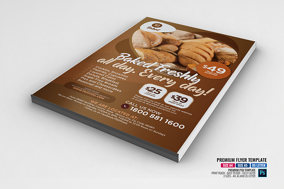 Bread and Pasty Flyer in Flyer Templates - product preview 1