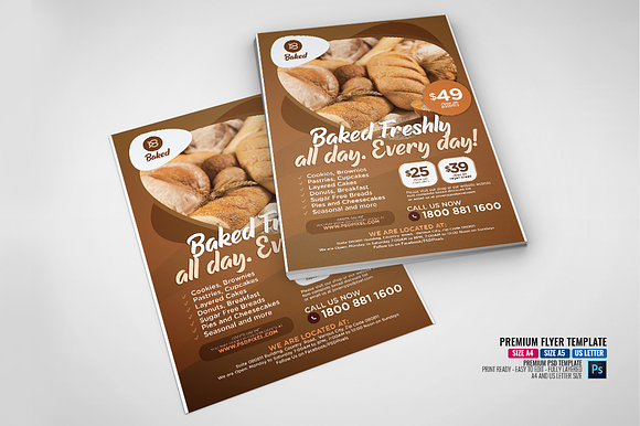 Bread and Pasty Flyer in Flyer Templates - product preview 3