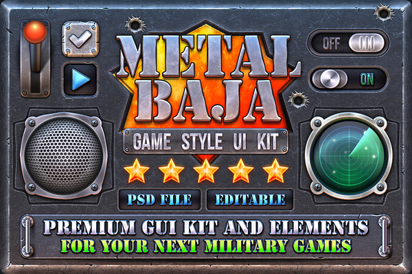 METALBAJA - Military Game GUI Kit