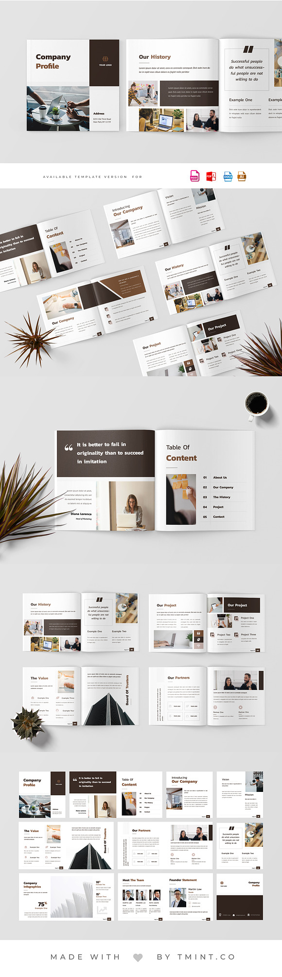 Square Project Proposal Template in Brochure Templates - product preview 5