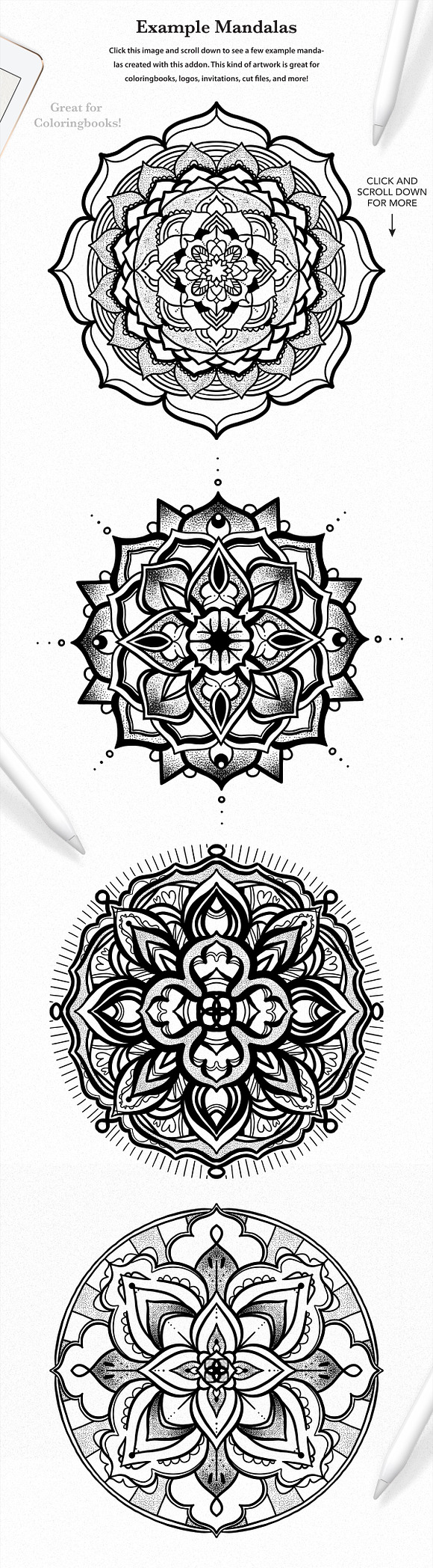 Procreate Mandala Creator Kit in Add-Ons - product preview 3