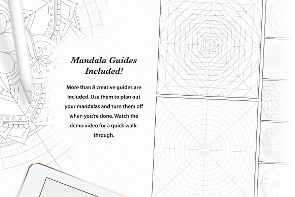 Procreate Mandala Creator Kit in Add-Ons - product preview 4
