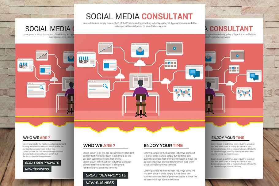 Social Media Consultant Flyer in Flyer Templates - product preview 8