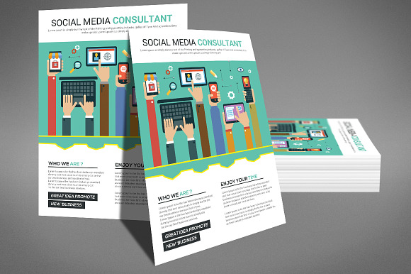 Social Media Consultant Flyer in Flyer Templates - product preview 1