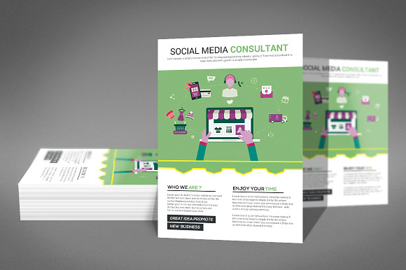 Social Media Consultant Flyer in Flyer Templates - product preview 2