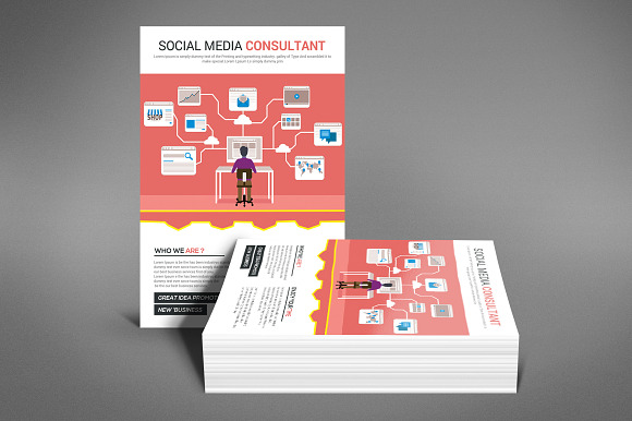 Social Media Consultant Flyer in Flyer Templates - product preview 3