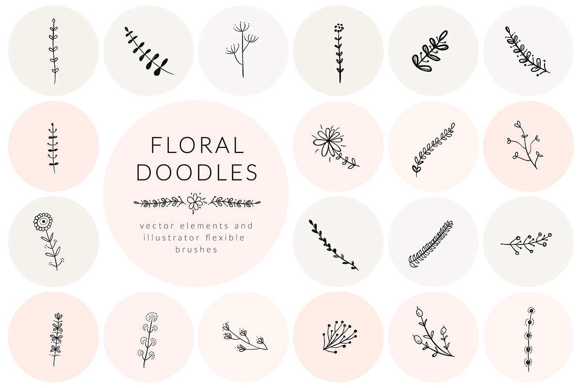 Hand Drawn Floral Doodles Vol.3 in Add-Ons - product preview 8