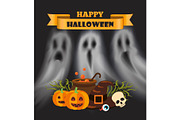 Happy Halloween Poster with Text