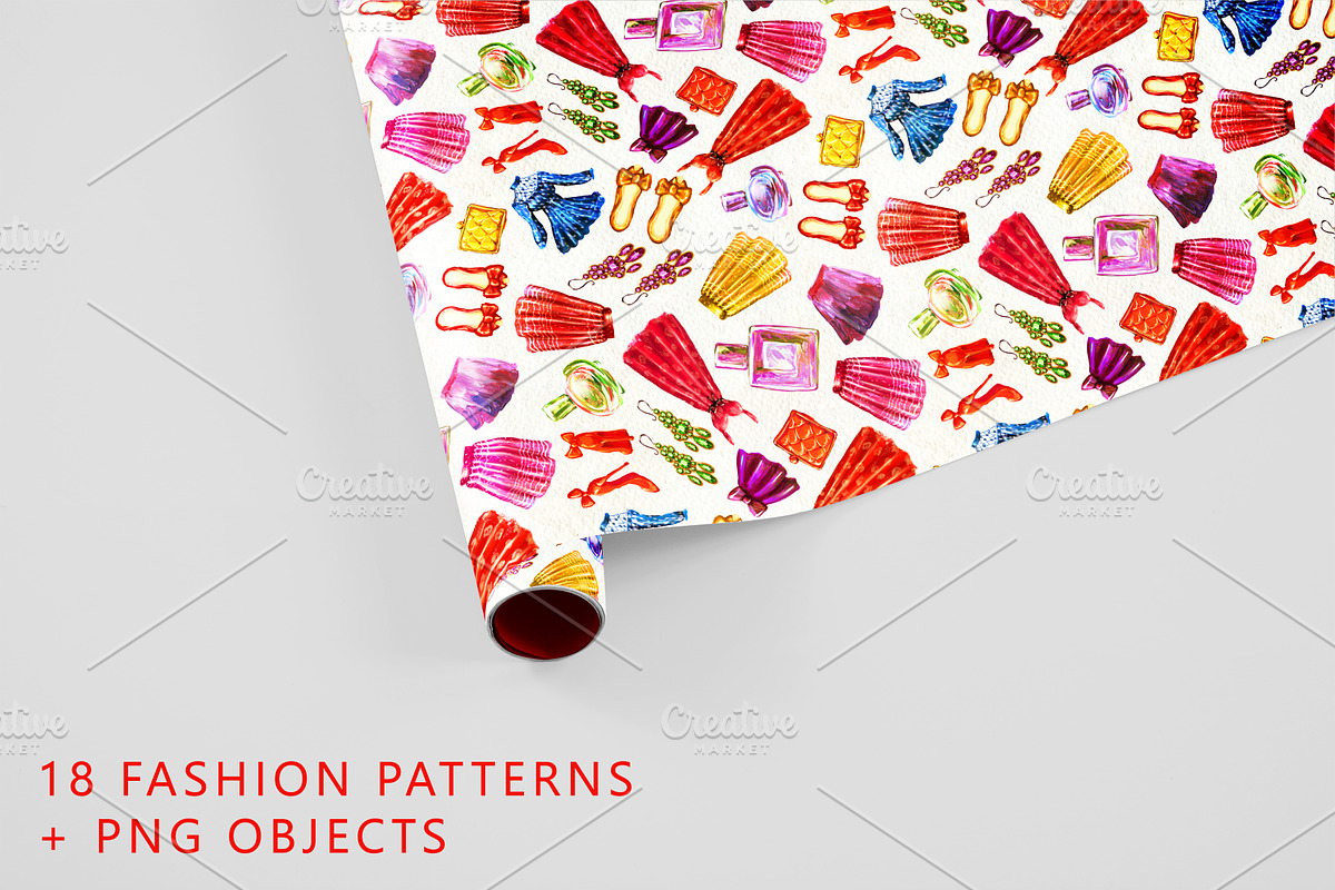 18 Fashion patterns and png objects in Patterns - product preview 8