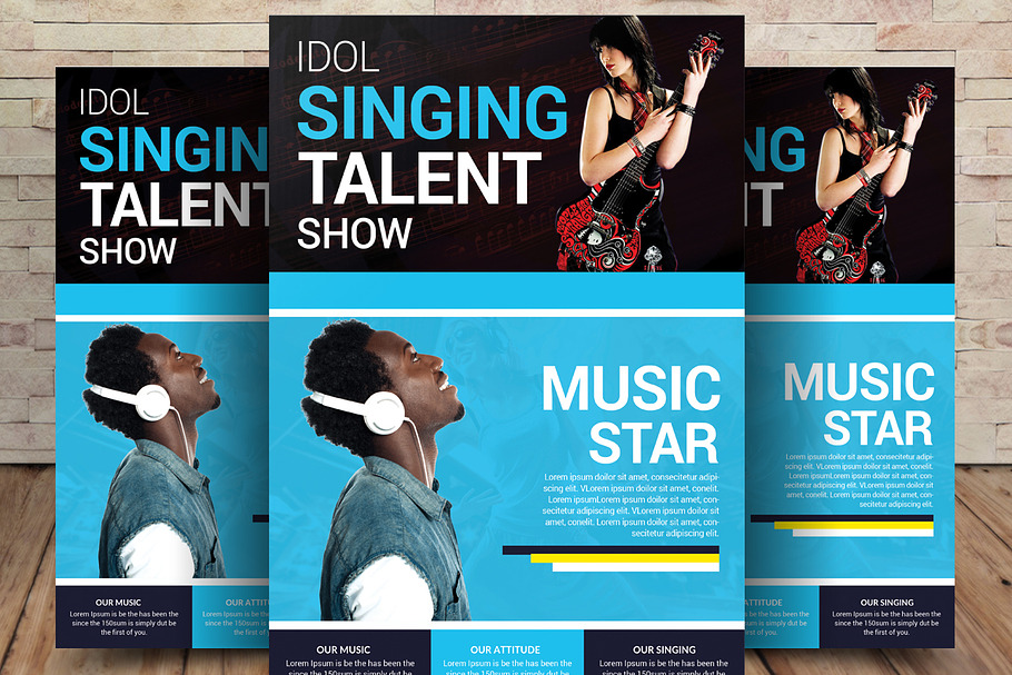 Idol Sing Talent Show Flyer