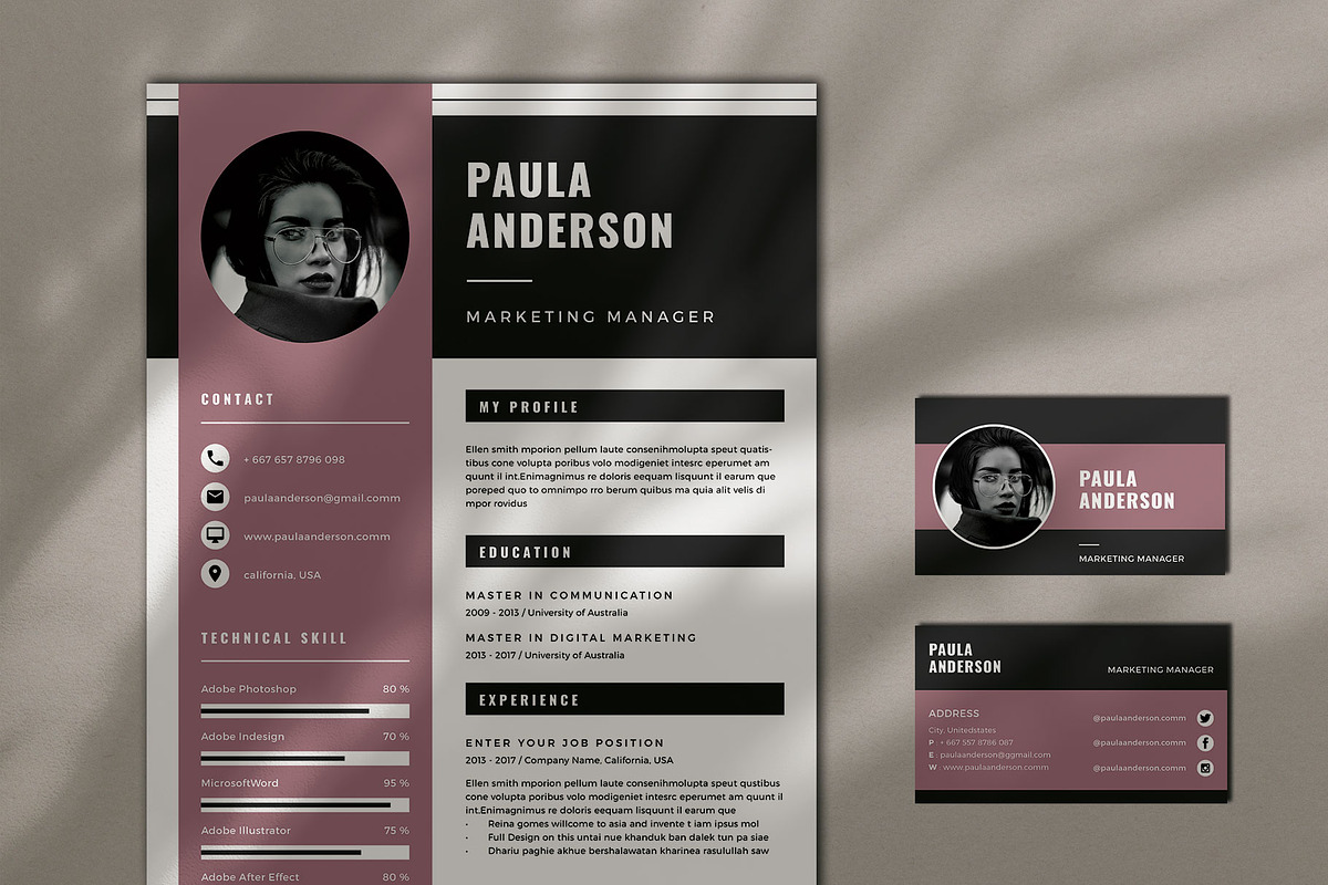 Resume Template / Cv Template in Resume Templates - product preview 8
