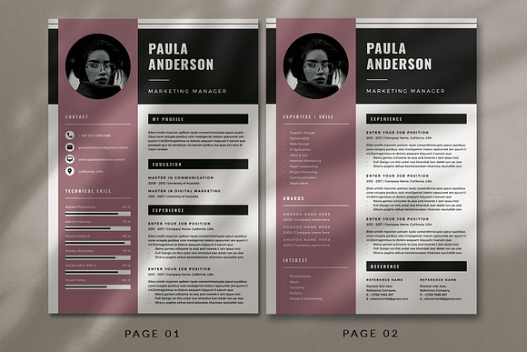 Resume Template / Cv Template in Resume Templates - product preview 1