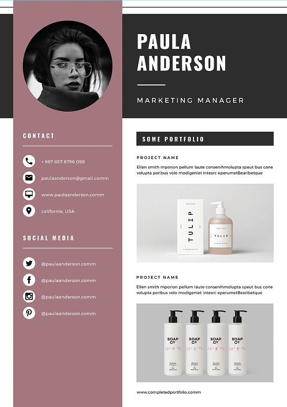 Resume Template / Cv Template in Resume Templates - product preview 8