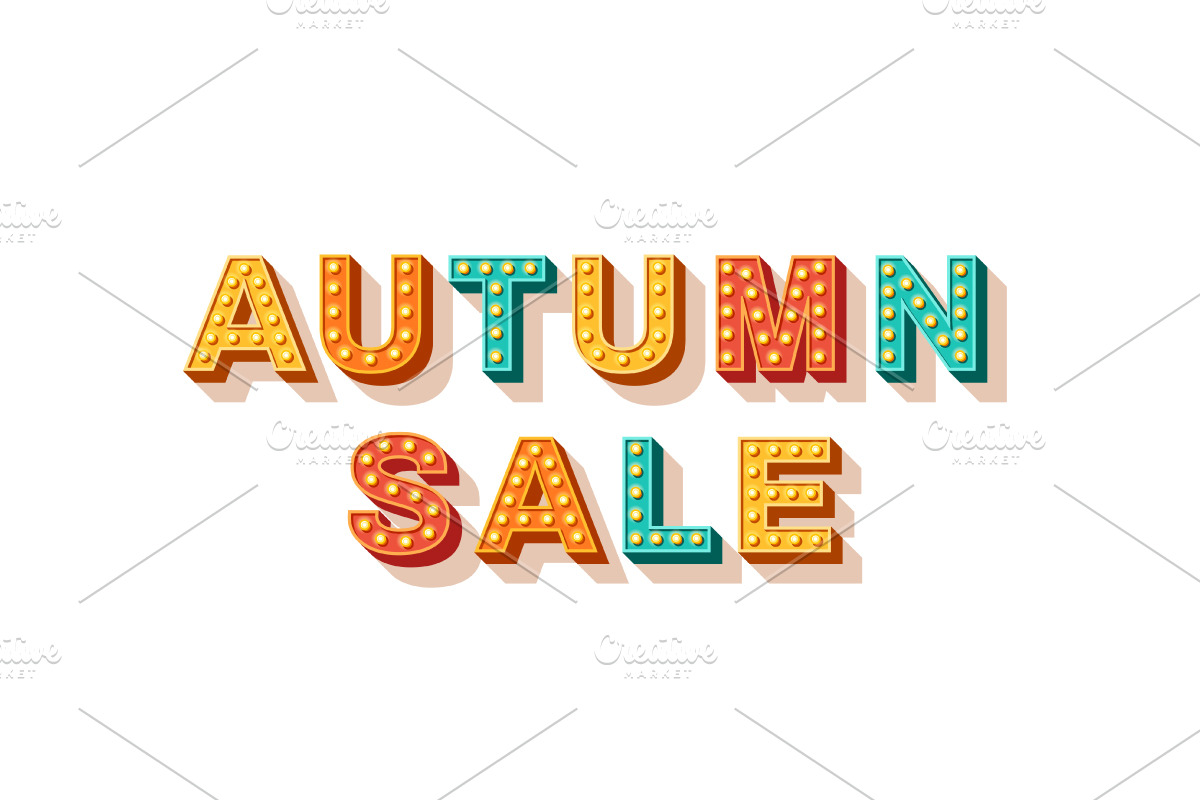 Autumn sale flat vector lettering in Objects - product preview 8