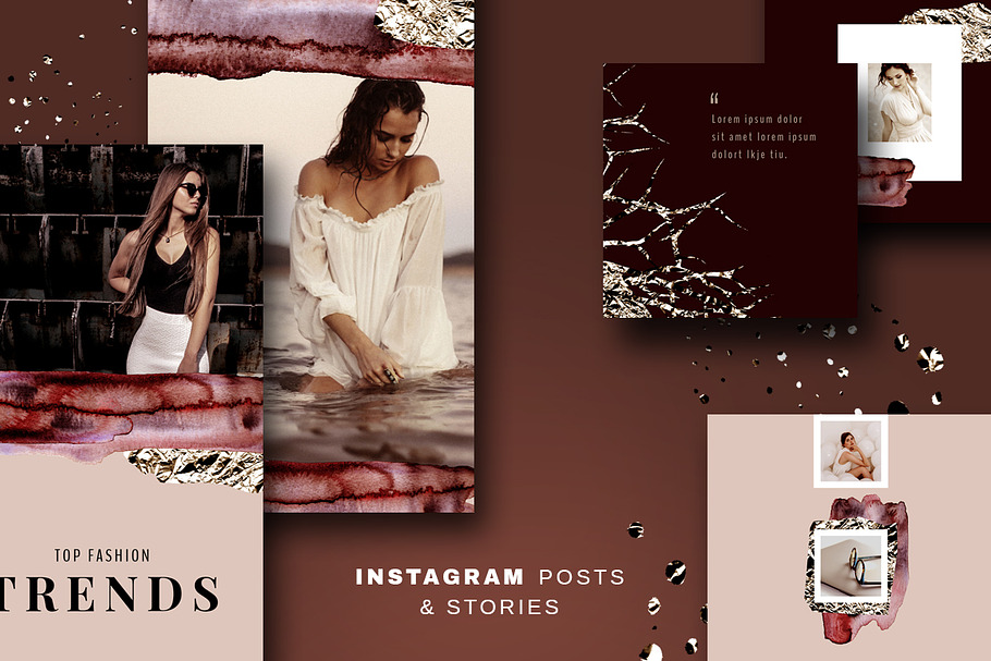 Foil - Instagram Posts & Stories in Instagram Templates - product preview 8