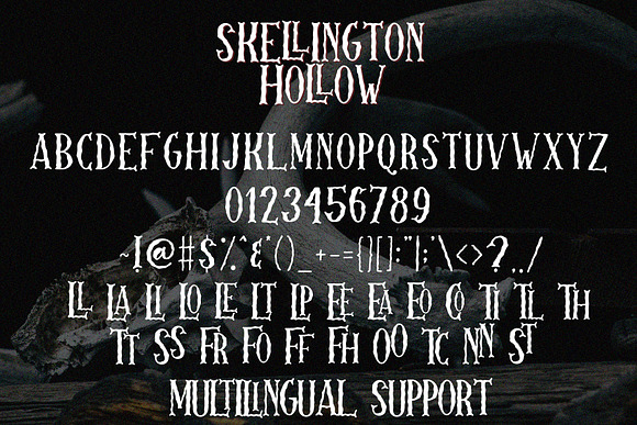 Skellington Hollow - Creepy Font in Display Fonts - product preview 6