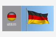 Germany waving flag vector