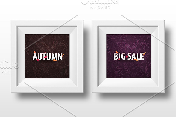 Autumn Sale banners with leaves in Instagram Templates - product preview 3