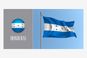 Honduras waving flag vector