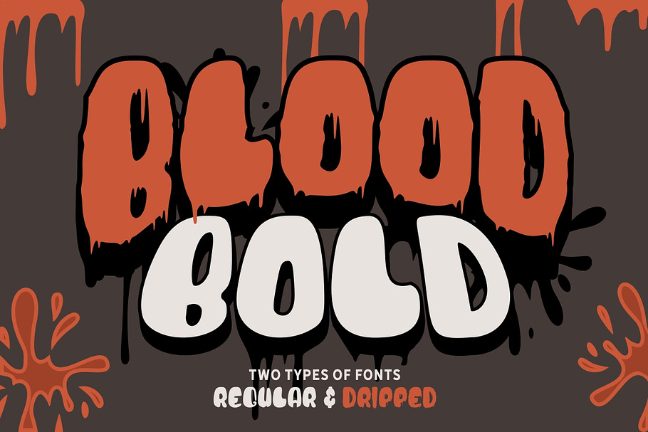 Blood Bold - Fun Halloween Two Fonts in Display Fonts - product preview 8