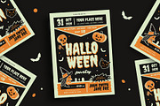 Retro Halloween Party Flyer