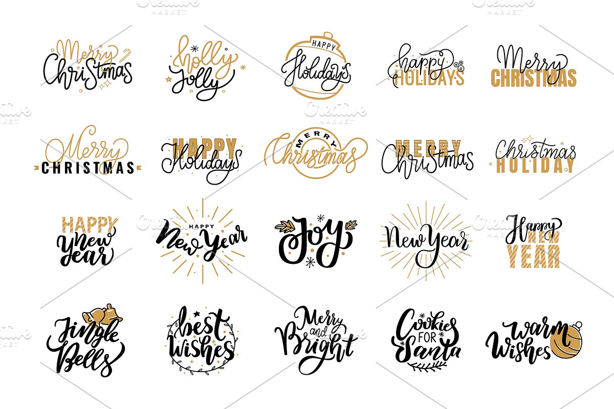 Merry Christmas Festive Lettering in Objects - product preview 8