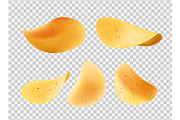 Crispy Chips Made of Potato Slices