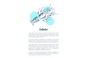 Lobster Seafood Vector Hand Drawn