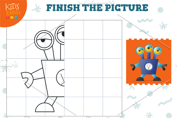 Complete the picture vector game
