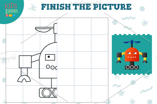 Complete the picture vector game