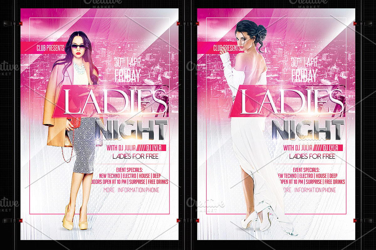 Ladies Night Flyer Template in Flyer Templates - product preview 8
