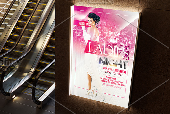 Ladies Night Flyer Template in Flyer Templates - product preview 1