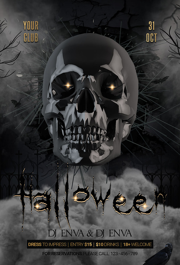 Halloween Flyer in Flyer Templates - product preview 2