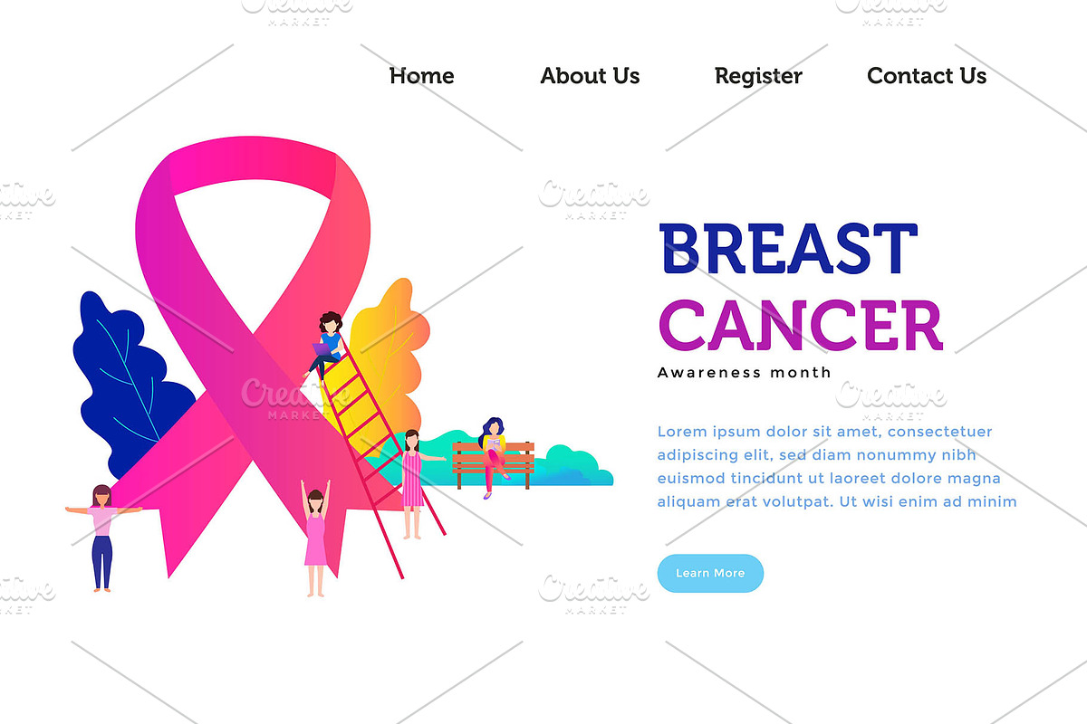 Landing Page Breast Cancer in Landing Page Templates - product preview 8
