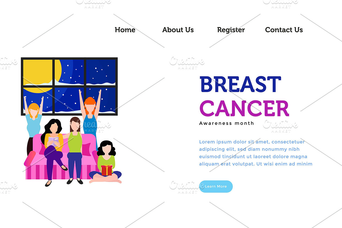 Landing Page Breast Cancer in Landing Page Templates - product preview 8