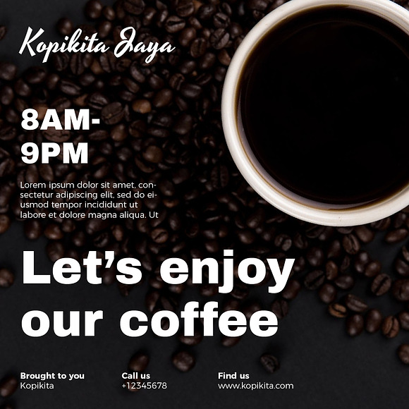 Social Media Coffee in Instagram Templates - product preview 4