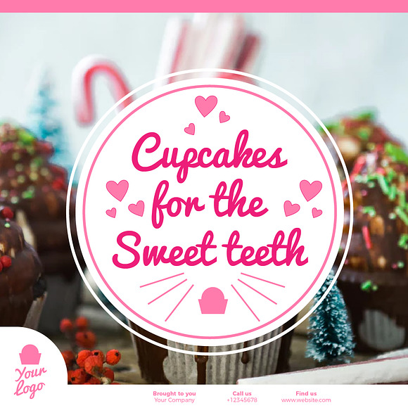 Cupcake Socmed in Social Media Templates - product preview 7