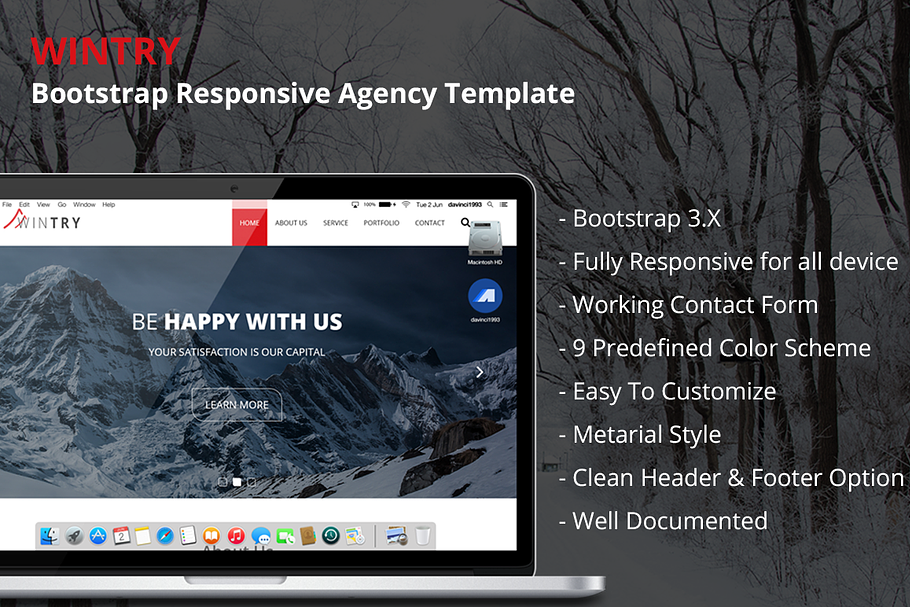 WINTRY - Bootstrap Agency Template in Bootstrap Themes - product preview 8