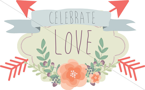 Spring Love Romantic Flower Vectors in Illustrations - product preview 1