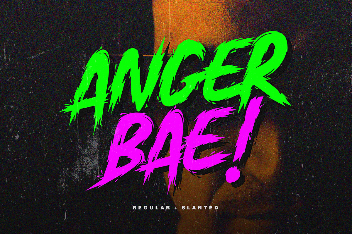 Anger Bae Font | Regular and Slanted in Display Fonts - product preview 8