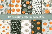 Autumn Pumpkins patterns set